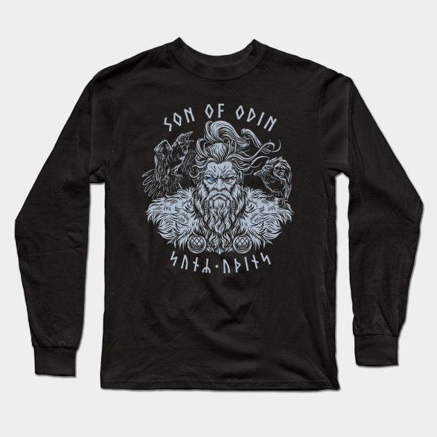 Son of Odin Long Sleeve T-Shirt by Blue Pagan